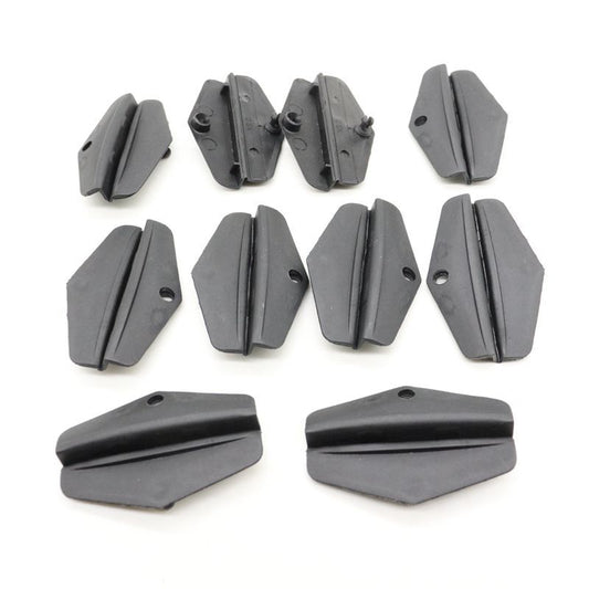 General black ABS car rear bumper lip diffuser 5 Fin tail fin distributor- v