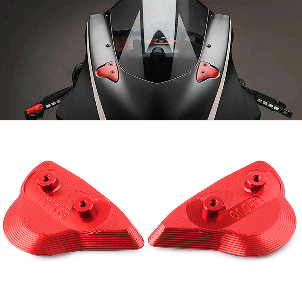 for Yamaha YZF-R6 2017 2018-2022 Red Rearview Mirror Block Off Base Plates Cover