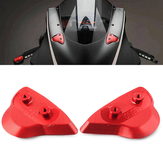 for Yamaha YZF-R6 2017 2018-2022 Red Rearview Mirror Block Off Base Plates Cover
