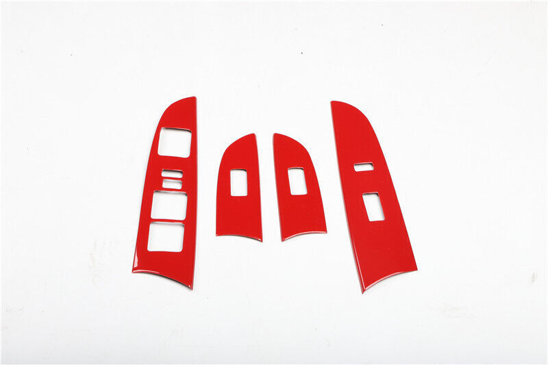 Inner Glass Window Lifting Lock Panel Trim 4 Fit for Lexus IS 06-11 Bright Red