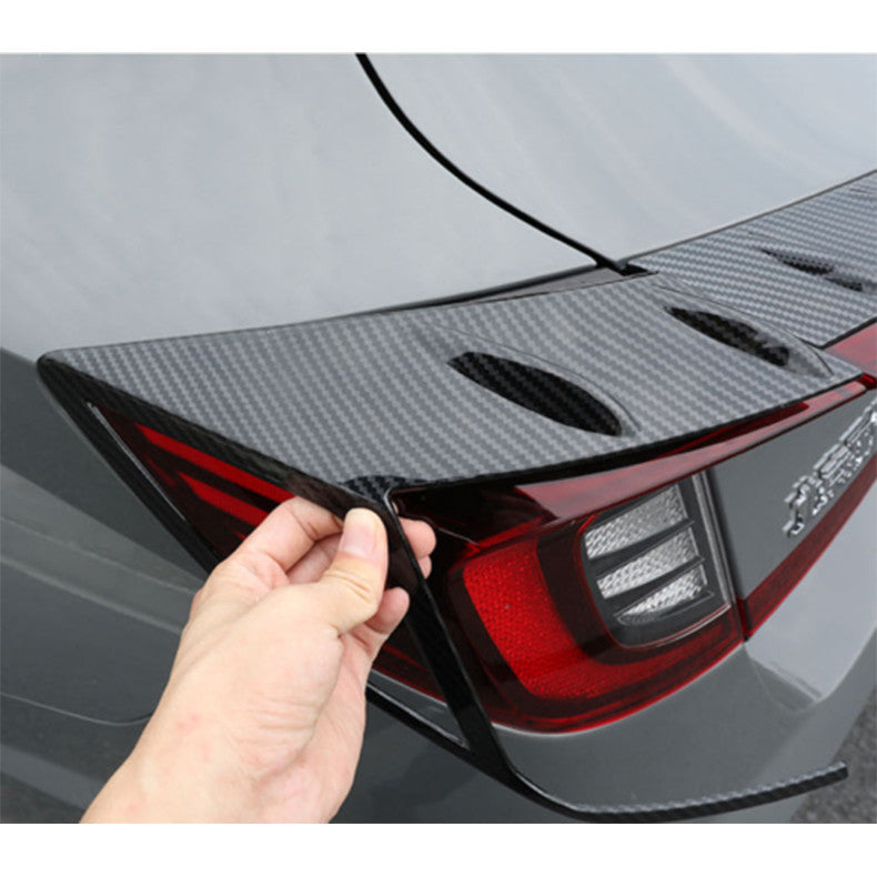 for Hyundai Sonata 2020-23 Carbon Fiber Rear Tail Light Lamp Eyebrow Cover Trim