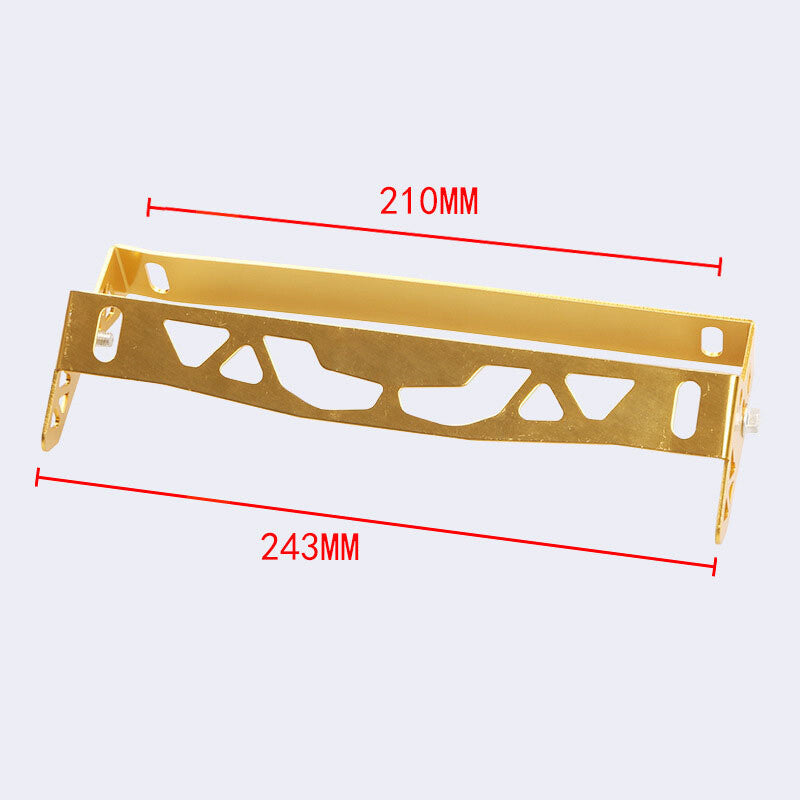 Universal Adjustable Tilt License Plate Frame Holder Aluminum Bracket Mount Gold