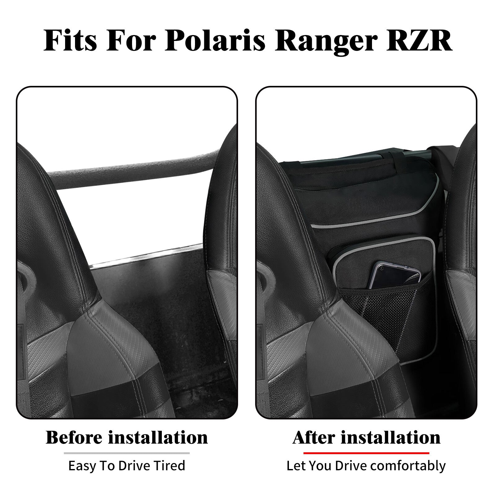 UTV Pack Holder Center Storage Bag Fit for POLARIS RZR 900 RZR 570 S 800 XP 1000