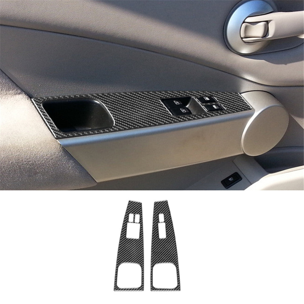 Red Carbon Fiber Door Panel Decotative Cover Trim For Tundra 2014-2018 v