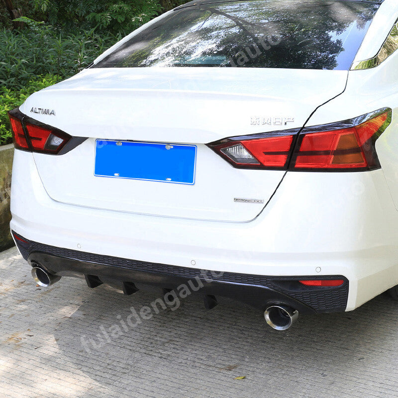 for Nissan Altima 2019-22 carbon Rear Bumper Surround Diffuser Lid Spoiler Guard