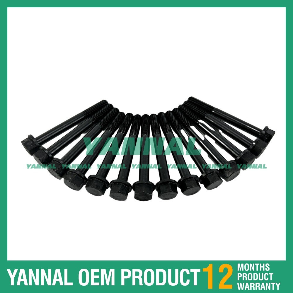 1 set of cylinder head bolts 119515-01200, suitable for 3TNV70 excavator engine parts.