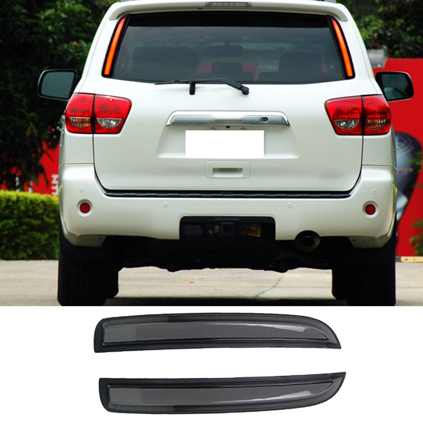 LED Smoked Trunk Tail lights Rear Pillar Brake Lamp for Toyota Sequoia 07-21
