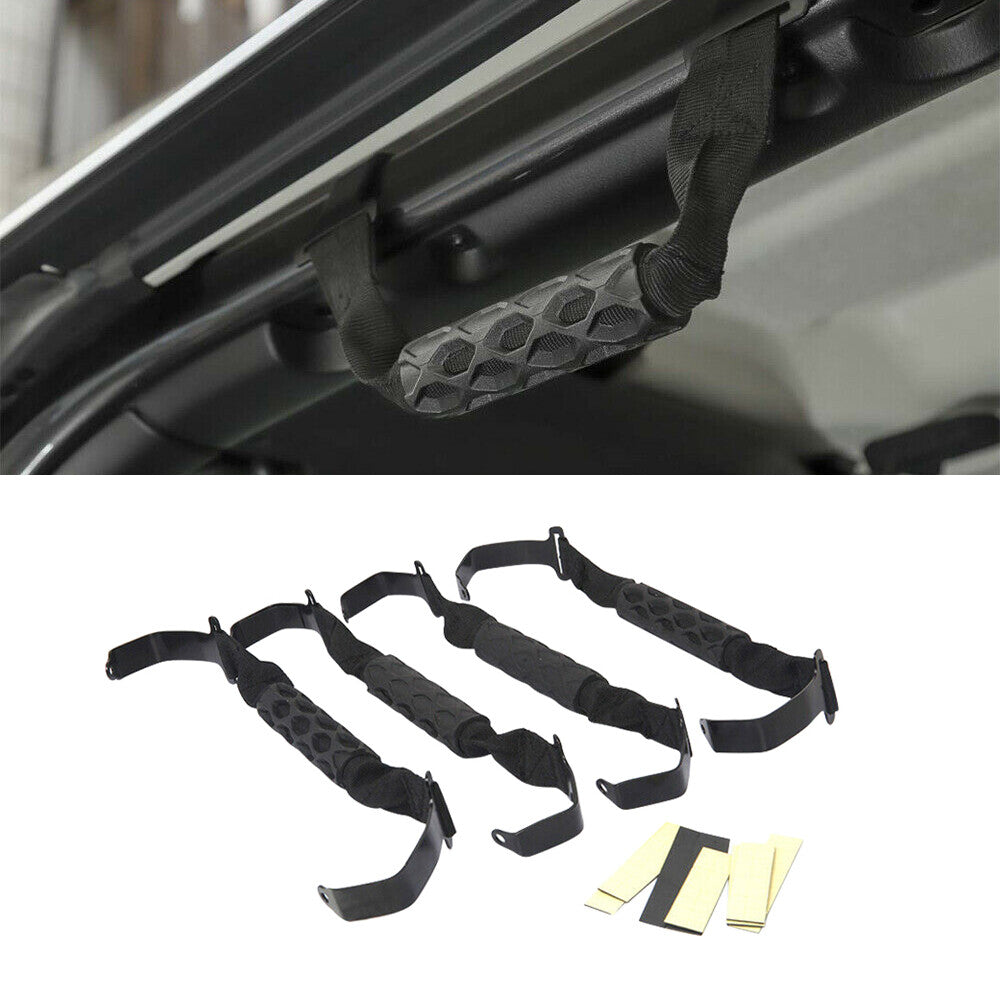 4pcs Top Roof Roll Bar Grab Handles Grip for 18-21 for Jeep for Wrangler JL Gladiator JT Q
