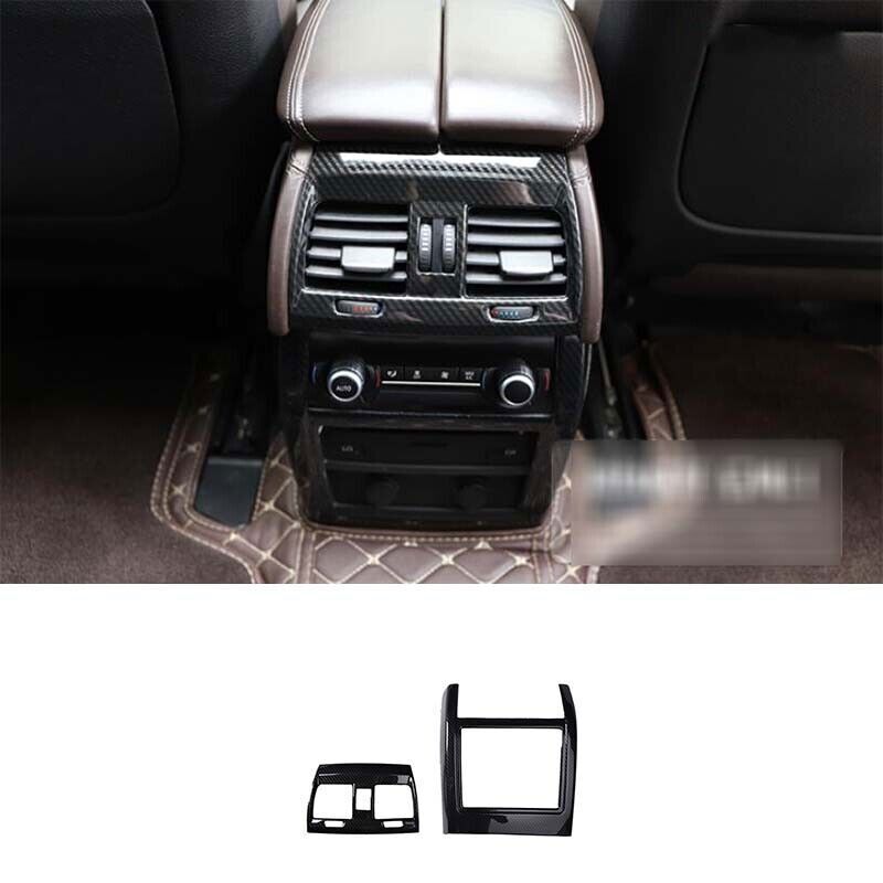 ABS Carbon Fiber 2PCS For X5 F15 Rear Air Outlet Vent Cover Trim 2014-2018 B n