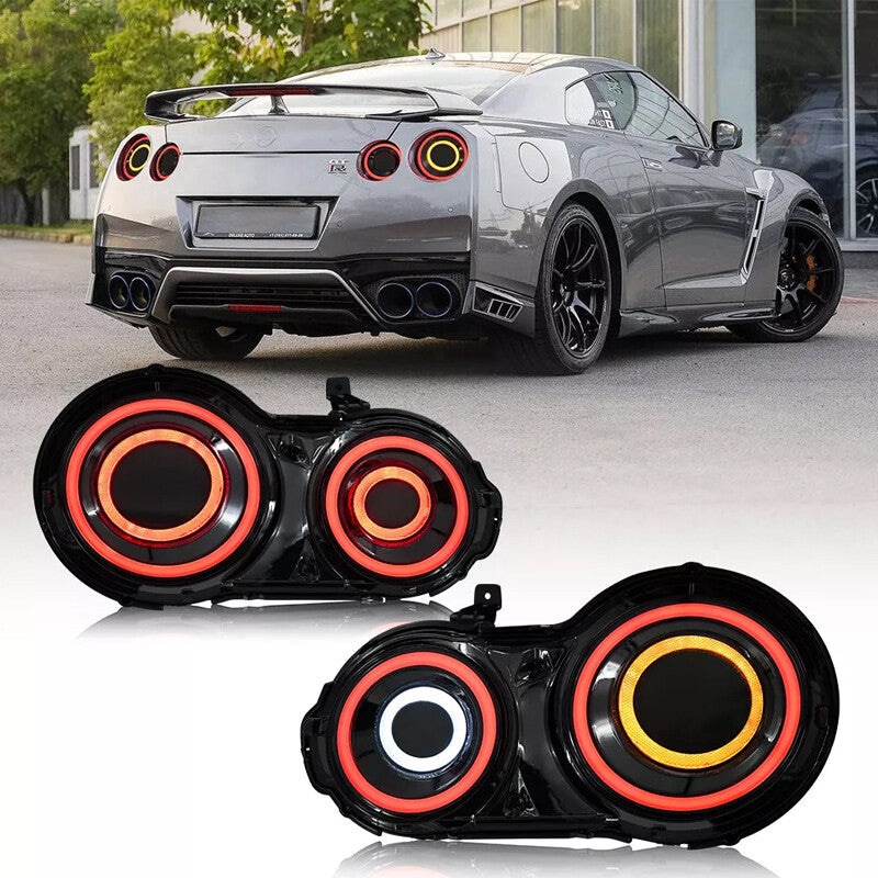 LHRH Black LED Taillight Upgrade Brakes for 2008-2022 for Nissan GT-R R35