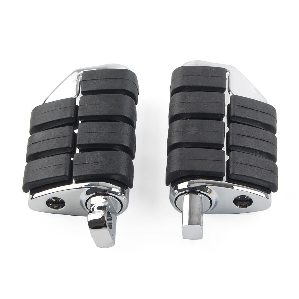 Chrome Fit for Harley Iron XL 883 1200 Dyna 32mm 1.25 Male Foot pegs Footrest Pedal