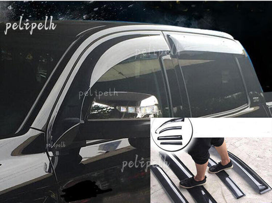 for Toyota Tundra 2007-2021 Black Window Wind Visors Rain Guard Vent Deflectors