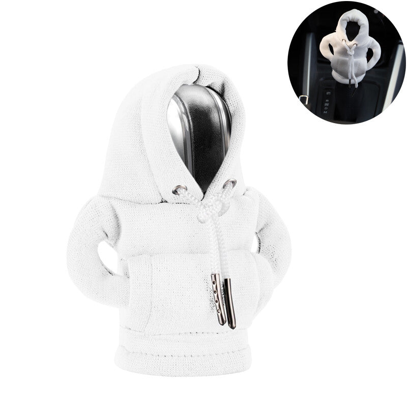 1PC Car Gear Shift Cover for Mini Hoodie Car Gear Shift Knob Cover Shirt White Q