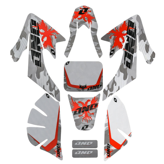 Graphic Decal Sticker Kit for 110cc and 125cc Dirt Pit Bikes and for Honda CRF50 Motorcycles