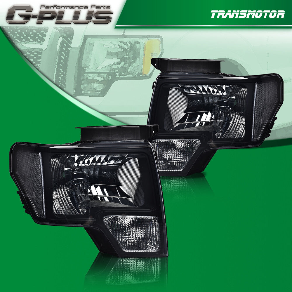 Fits 2009 - 2014 for F150 Factory Style Headlights Left and Right Lights - v