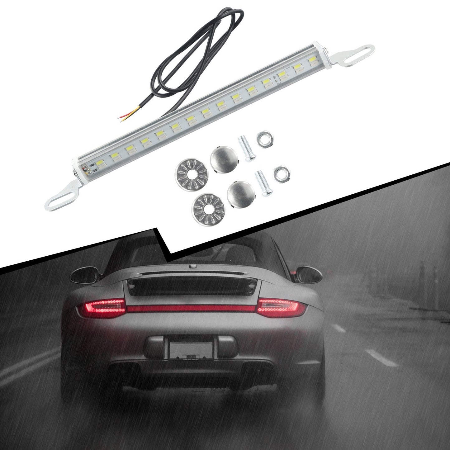 2 Piece Motorcycle Headlight led Aluminum 12V Spotlight Fog Light-. v