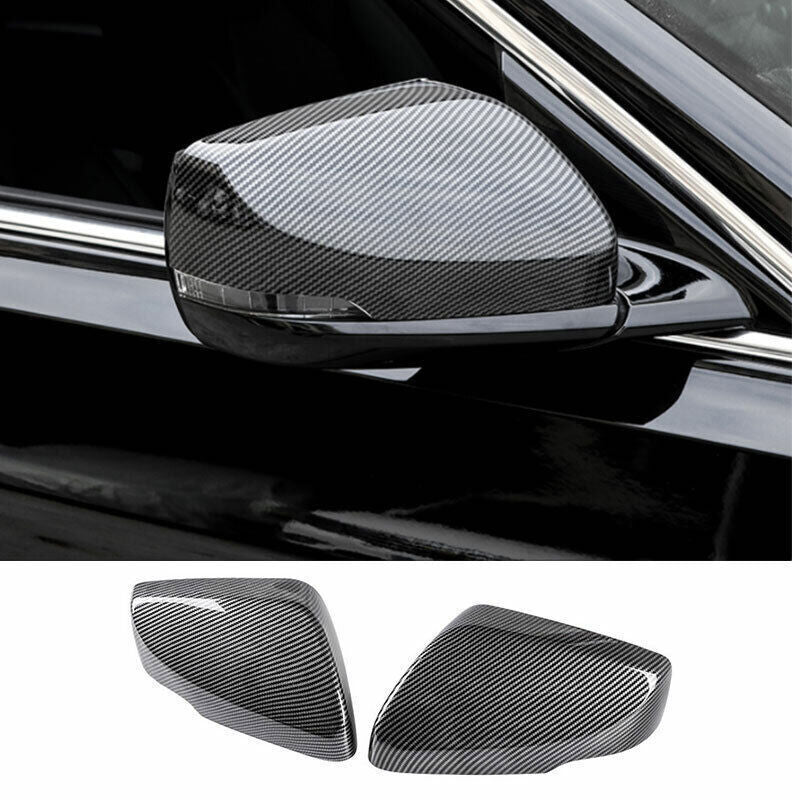 Exterior Rear View Mirror Cover Trim 2P Carbon Fiber for Cadillac CT5 2020-2024