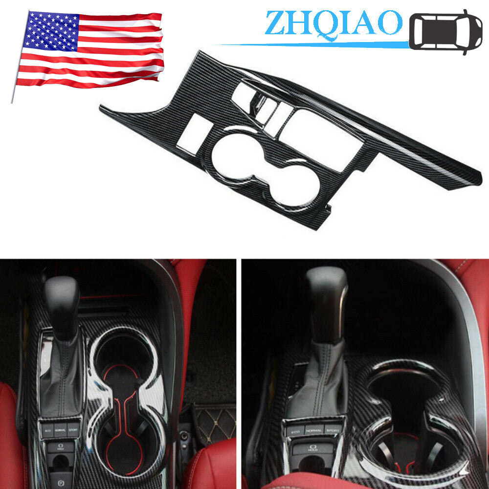 Carbon Fiber Look Inner Gear Shift Box Panel Cover Trim for Toyota for Camry 2018-24
