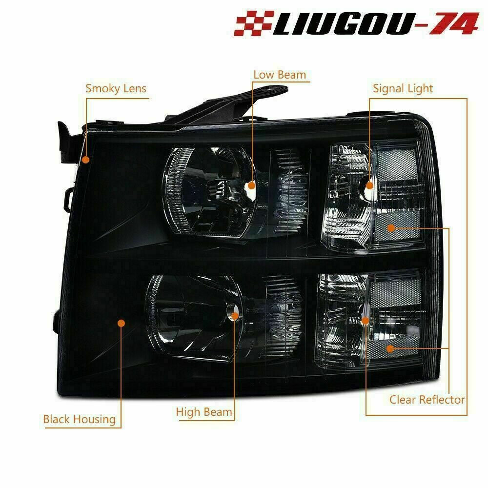 Transparent corner reflector headlight housing suitable for 07-14 for Chevrolet Silverado U