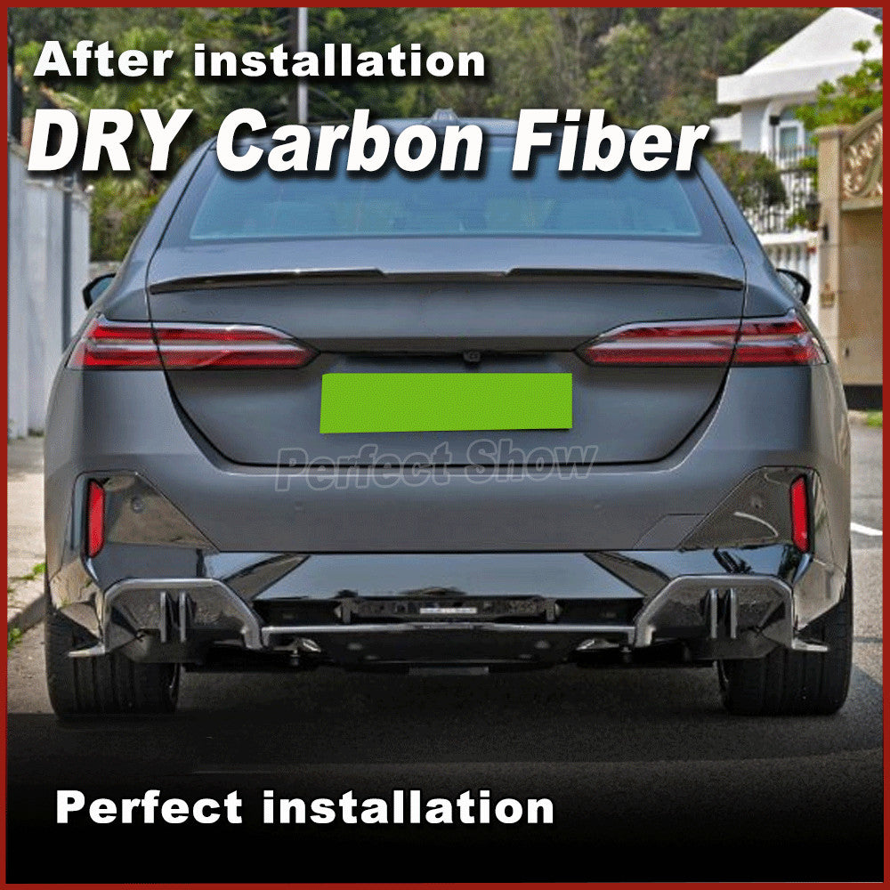 for BMW G60 530i 540i M-SPORT 2024-25 Dry Carbon Fiber Rear Bumper Diffuser Lip