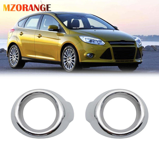 2¡Á F¨¹r for Ford Focus 2012-2014 Nebelscheinwerfer Blend Abdeckung Rahmen Chrome L+R