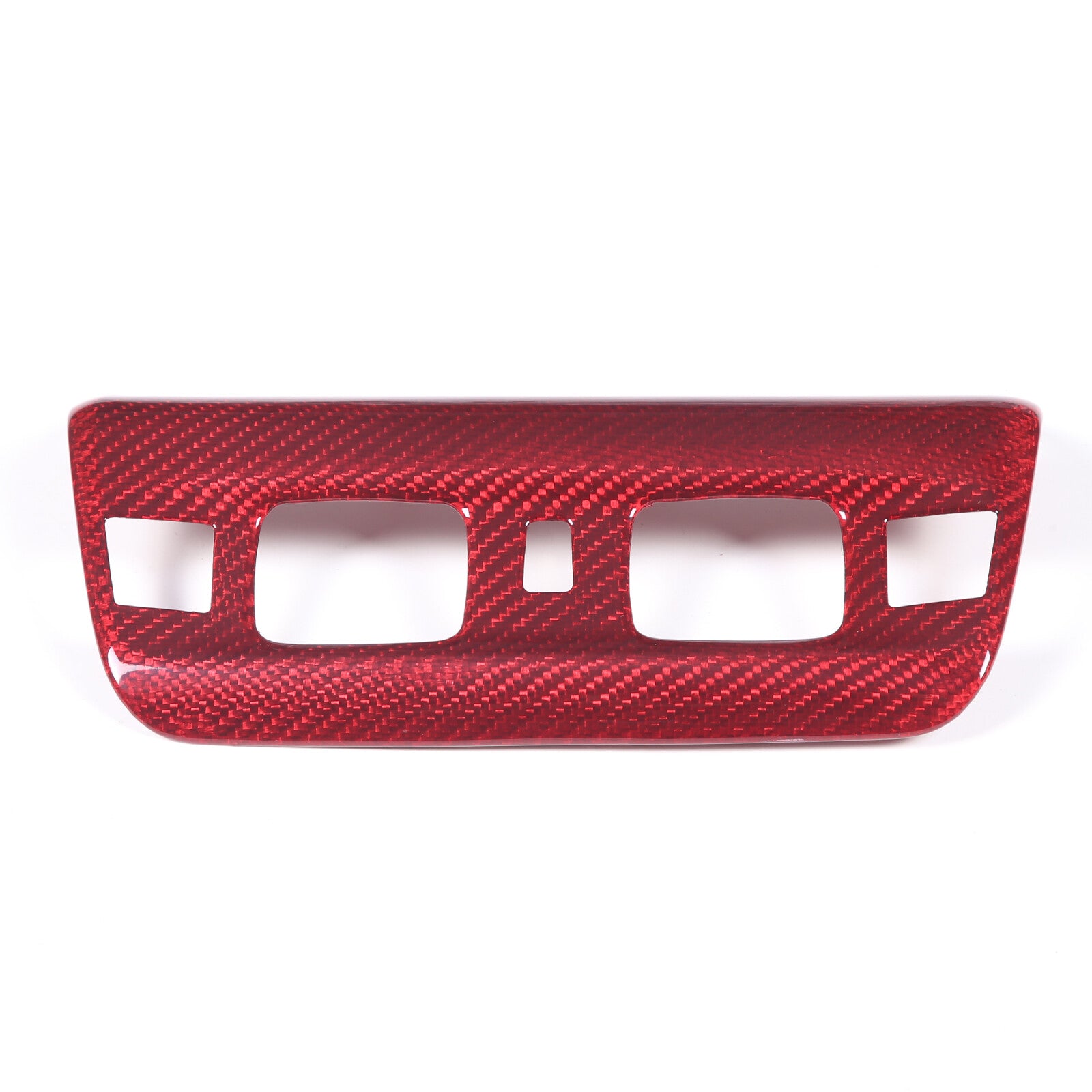 2-Pack ABS Red Window Lift Button Frame Trim Cover for Corvette C6 Z06 2005-2013- v