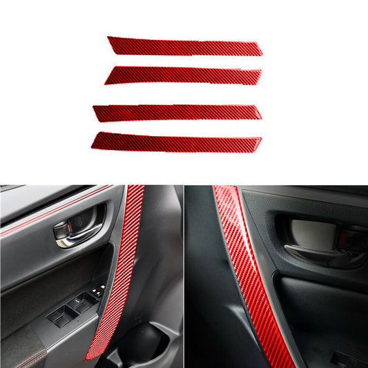 2Pcs Speedometer Frame Trim Cover Decor Carbon Fiber For Tacoma 2012-2015 v