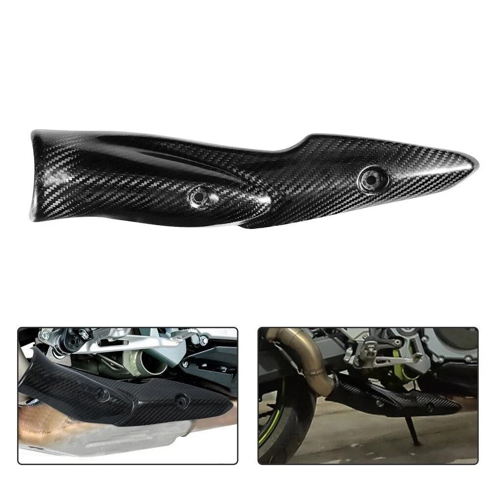 Motorcycle Exhaust System Carbon Fiber Heat Shield Muffler Cover Fit For Z900 Q