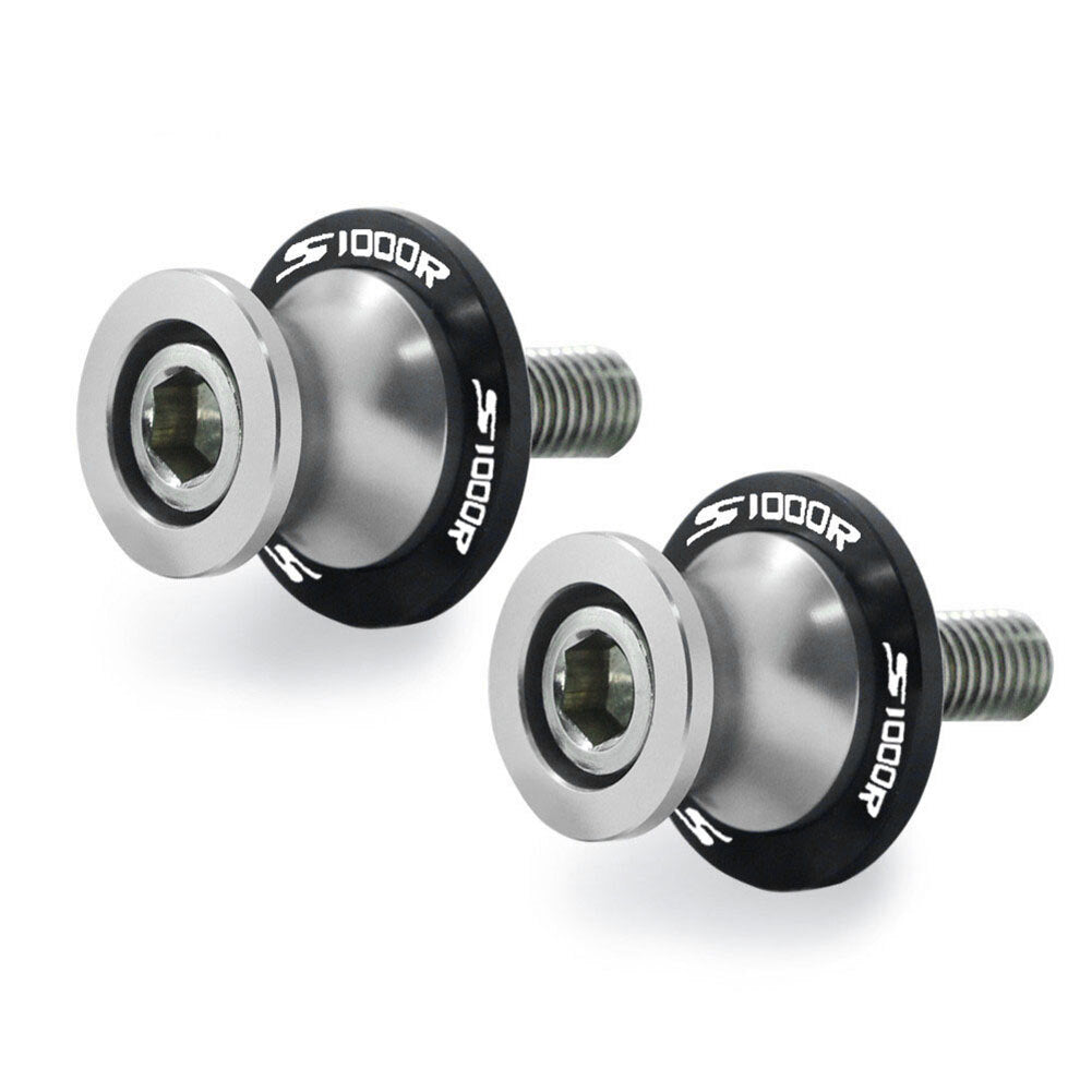 for BMW S1000R S1000RR 14-18 Silver Swingarm Spools Coil Slider Stand Screws M8