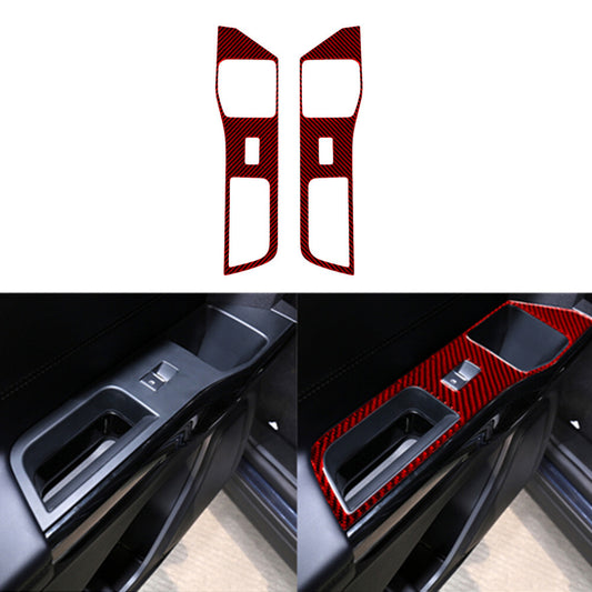Red Carbon Fiber Above Radio Accent B Cover For Colorado 2004-12/ for Canyon 2005-12 v