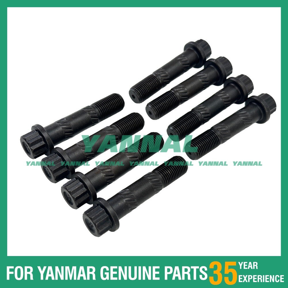 8-piece set of connecting rod bolts for Isuzu 4HK1T engine parts -