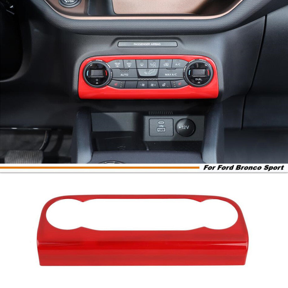 For 2021-2024 Bronco Sport ABS Red Air Condition Switch Panel Cover Trim 1P v