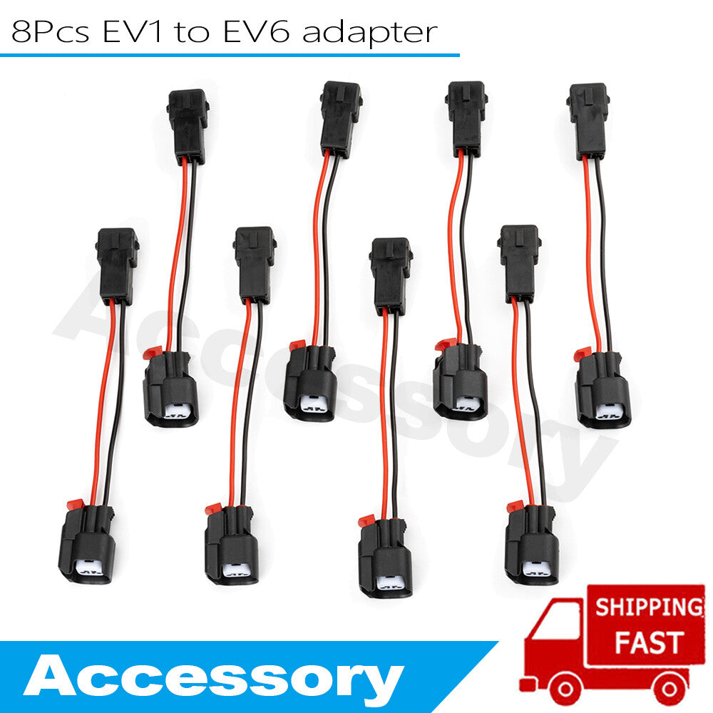 8-Piece Pack of new Fuel Injector Connector Adapters for EV1 to EV6/EV14 USCAR LS1 LS2 LS3 LT1