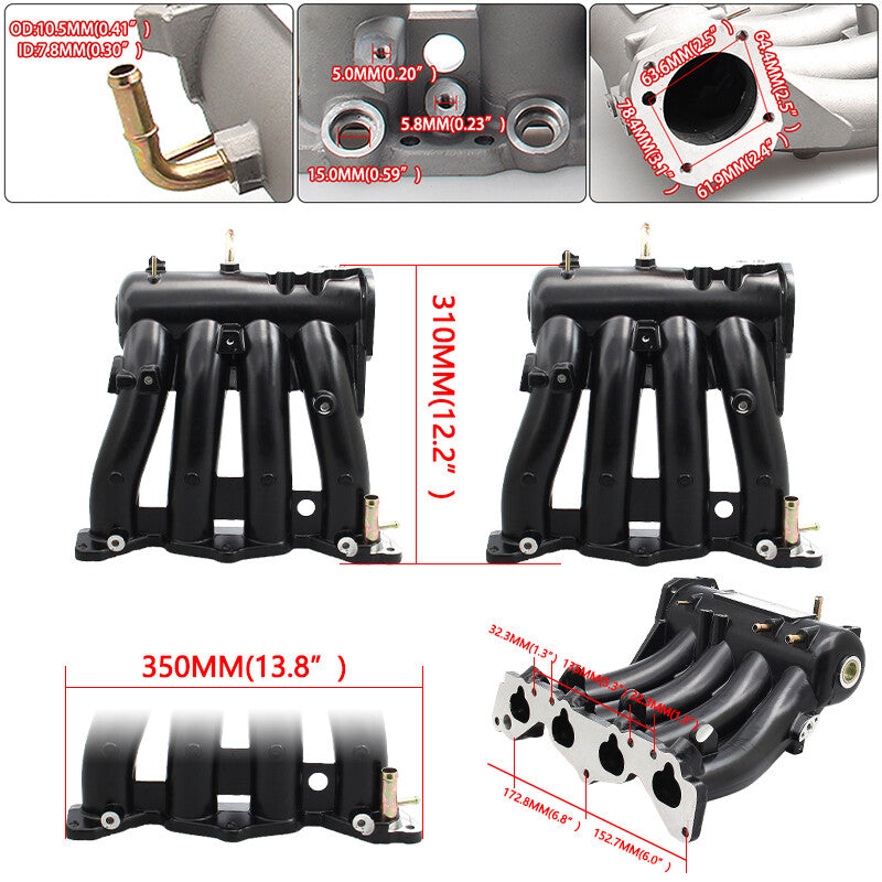 307-05-0265 Intake Manifold for Honda for Civic 1988-2000 D-Series D16 D15 Black Q