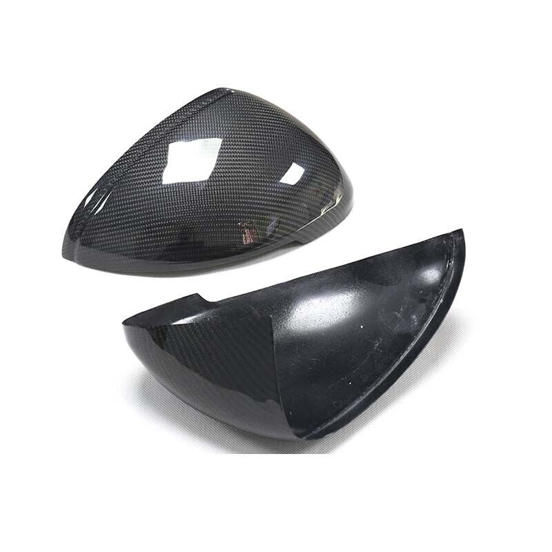 Pair Carbon Fiber Addon Wing Mirror Cover Trim Fit for Porsche for Cayenne 958 2011-2014