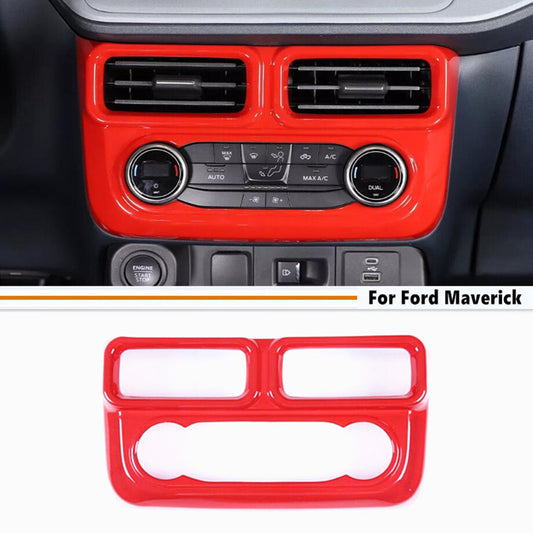 For 2022-2024  for ford  Maverick Red Interior Central Control A/C Panel Cover Trim 1P