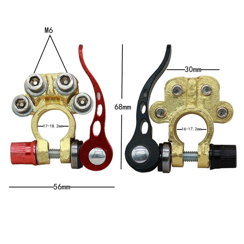General Motors battery terminal disconnect positive and negative switch chain brass - n