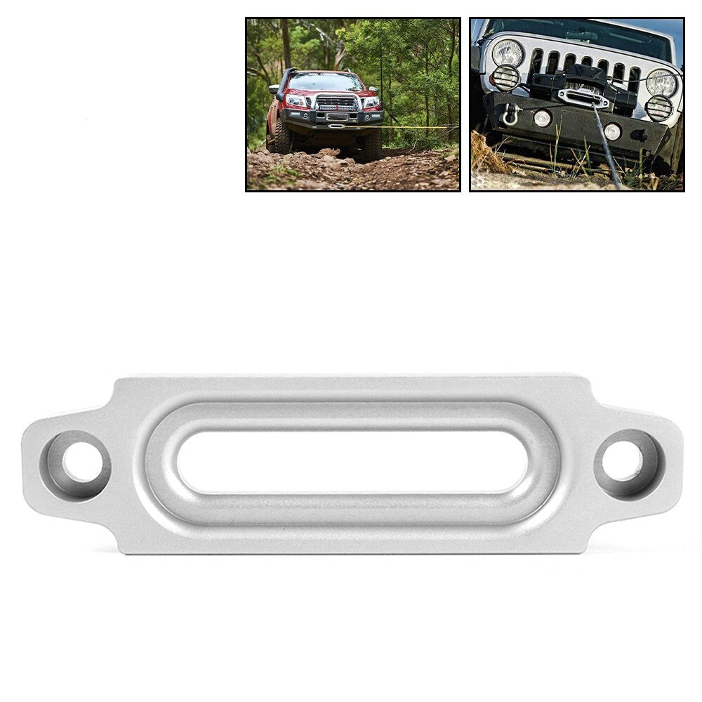 Silver Universal ATV UTV Hawse Fairlead Winch Synthetic Rope Bolt Pattern 4.8 Q