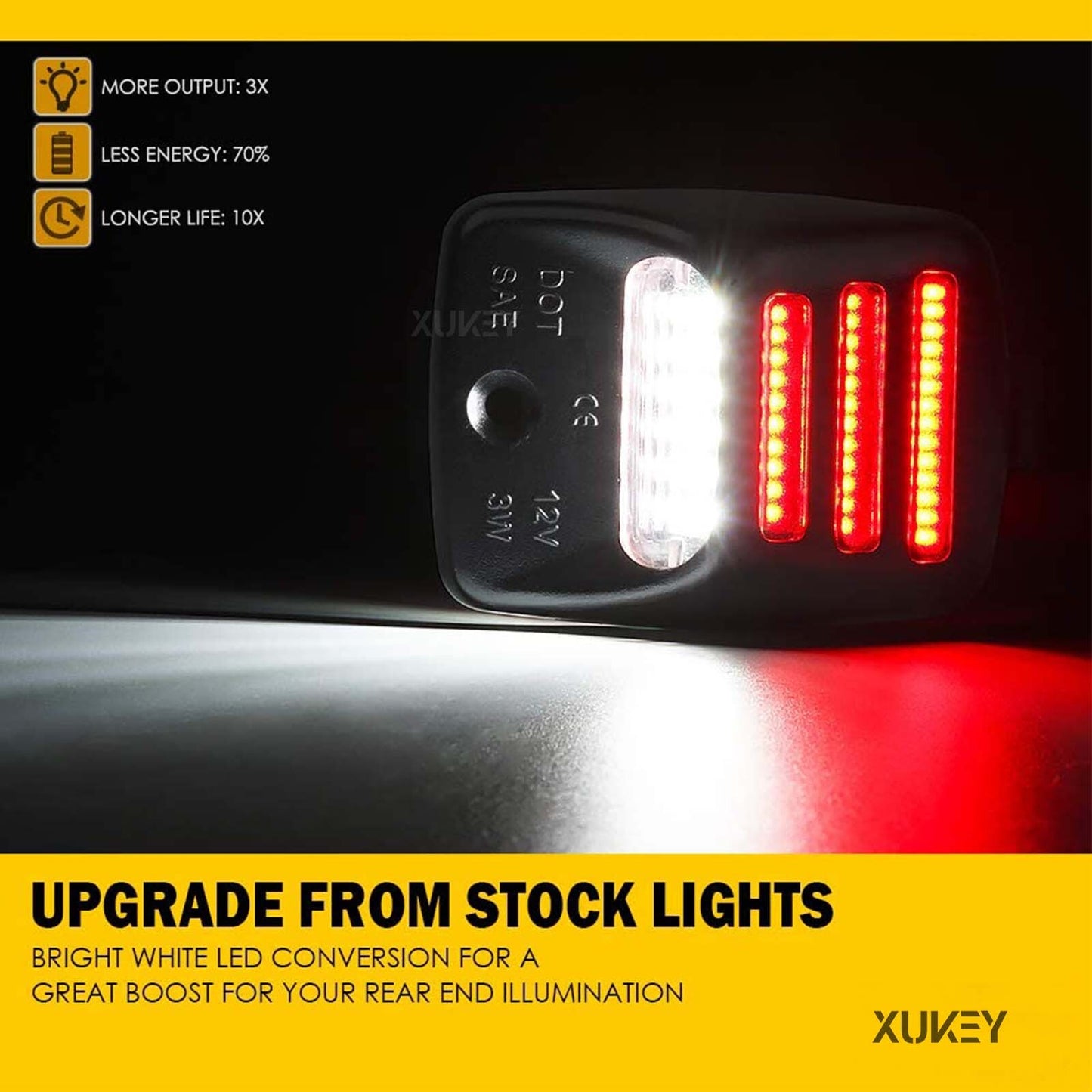for Toyota Tacoma 05-15 Tundra 00-13 Pickup Rear Bumper License Plate Light 2Pcs