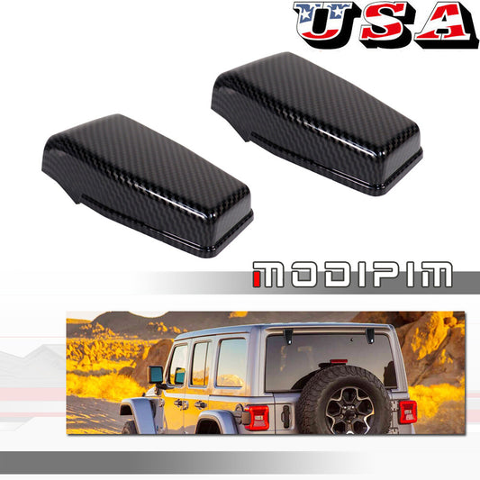 Carbon fiber exterior rear door window trim cover for 2007-18 for Jeep for Wrangler JK