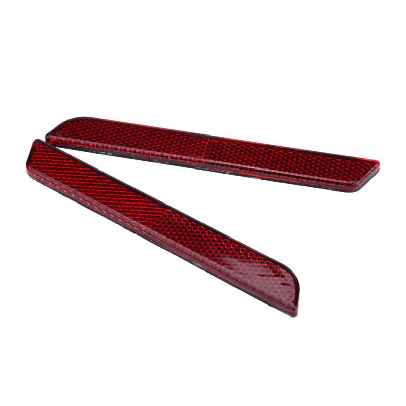 Red Saddlebag Guard Latch Covers Reflectors for Harley Touring FLHT Road King