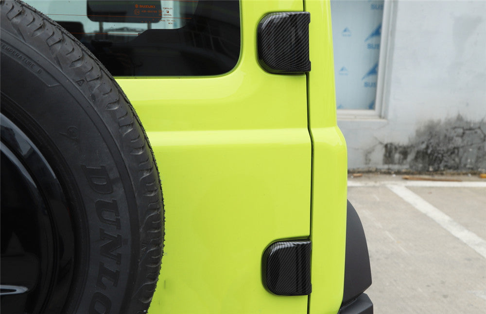 Carbon Fiber ABS Rear Door Tailgate Hinge Cover Trim for Suzuki for Jimny 2019-2022