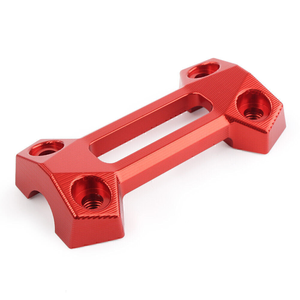 1x HandleBar Fat Bar Riser Mount Clamp Top Cover Fit for Kawasaki Z900 17-22 18 Red Q
