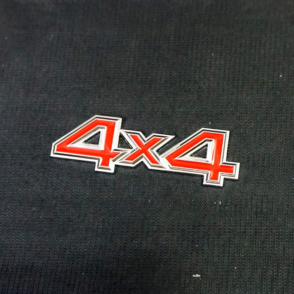 1x Silver Chrome Red 4x4 Metal Sticker Badge Emblem Decal 3D Trunk Car Hatchback Q