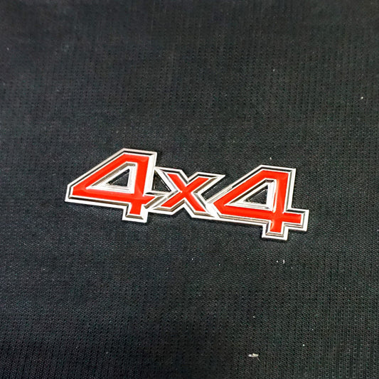 1x Silver Chrome Red 4x4 Metal Sticker Badge Emblem Decal 3D Trunk Car Hatchback Q