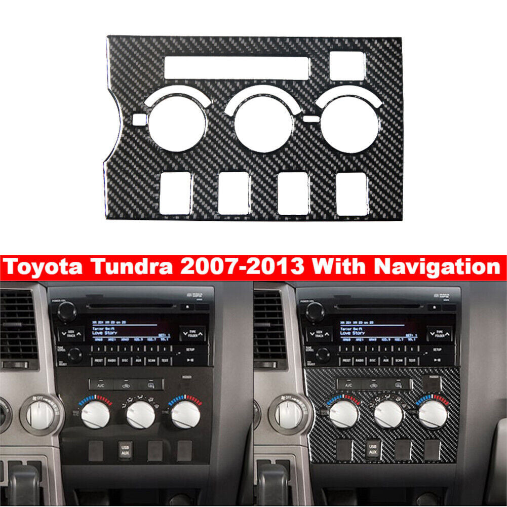 Console Climate Control Panel Carbon Fiber Trim for Toyota Tundra 2007-2013