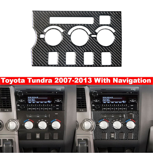 Console Climate Control Panel Carbon Fiber Trim for Toyota Tundra 2007-2013