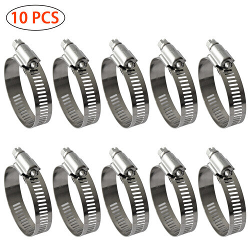 2-inch hose clamps, 10-piece pack, stainless steel hose clamps with one Z-shaped wrench