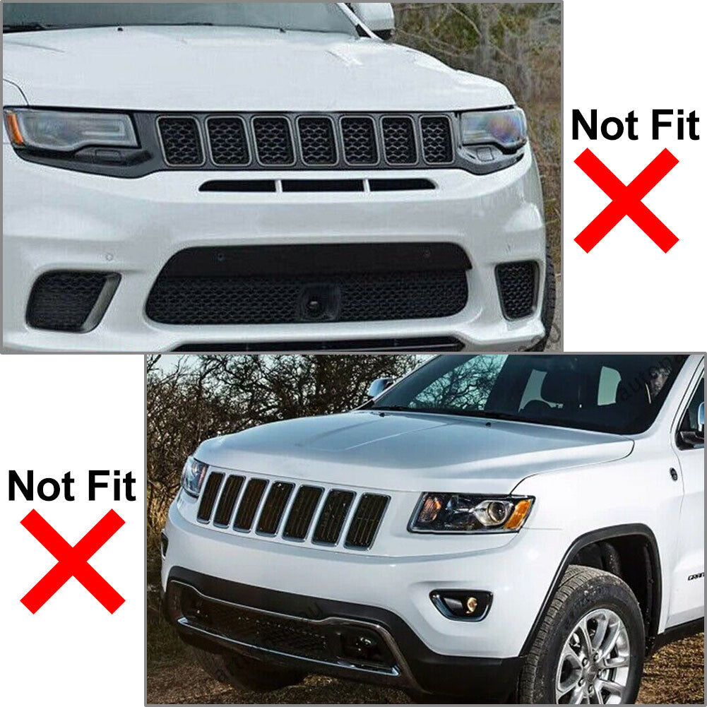Front Grille Honeycomb Mesh Insert Cover Trim for Jeep Grand Cherokee 2017-21