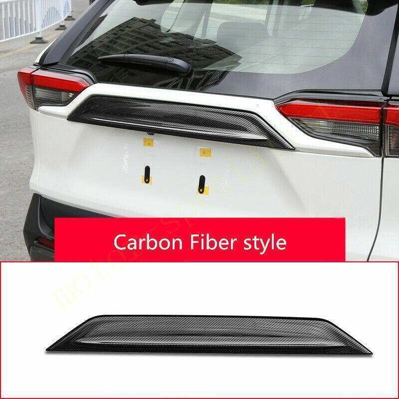 for Toyota RAV4 2019-23 Carbon Fiber Rear Tailgate Trunk Lid Strip Cover Trim 1X